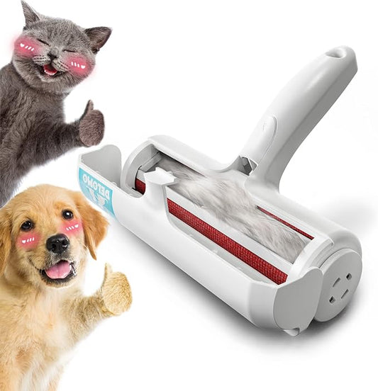 Pet Hair Remover Roller with Self-Cleaning Base – Efficient Dog & Cat Fur Removal Tool