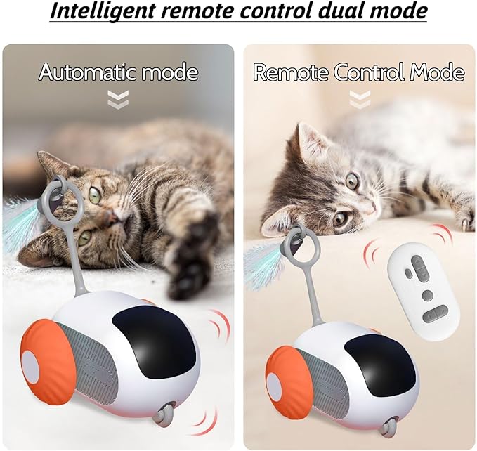 Smart Interactive Car Toy for Cats & Dogs – Remote-Controlled Moving Mouse & Ball