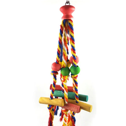 Parrot Chew Toy - Cotton Rope Bridge for Birds | Cockatiel Training & Cage Supplies