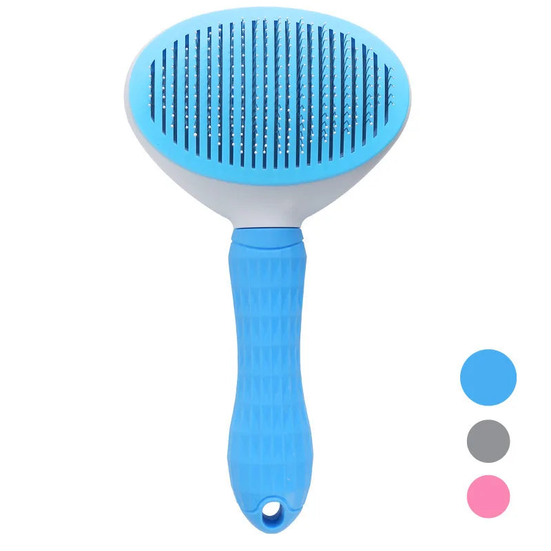 Pet Hair Removal Brush - Self-Cleaning Dog & Cat Grooming Comb