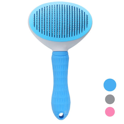 Pet Hair Removal Brush - Self-Cleaning Dog & Cat Grooming Comb