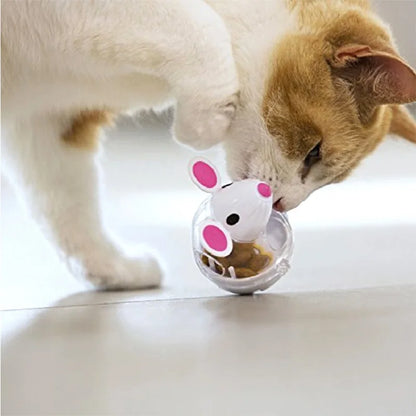 Interactive Cat Food Dispenser Toy - Tumbler & Treat Feeder