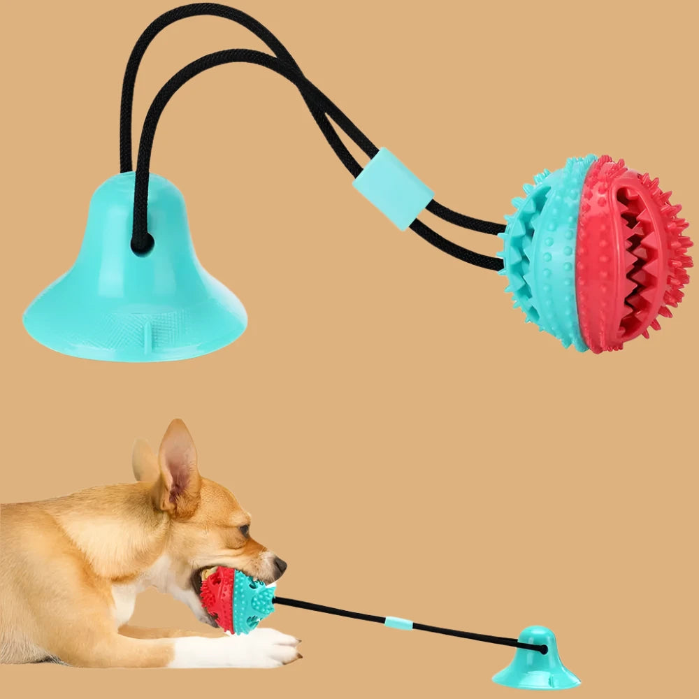 Rope Ball Dog Toy – Suction Cup Large Toy, Chew Toy & Slow Feeder