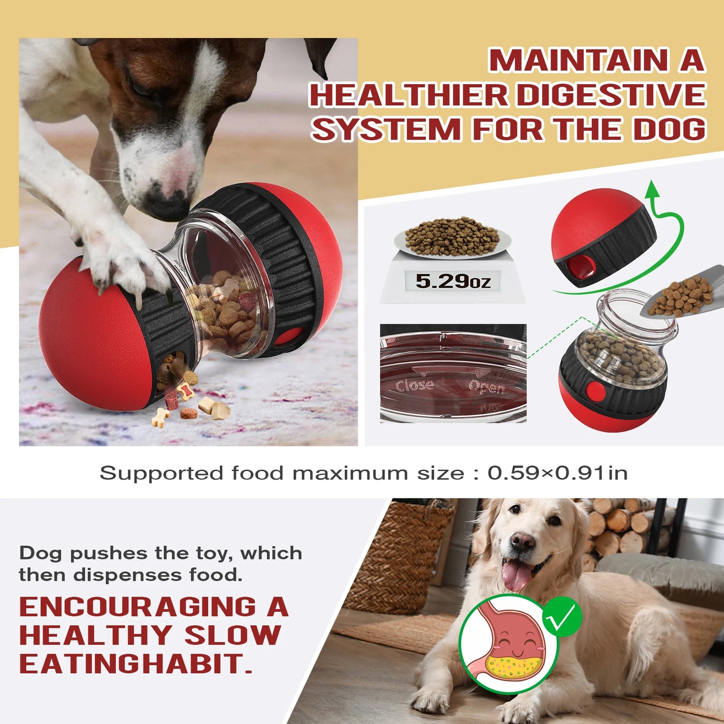 Interactive Treat Dispensing Puzzle Ball – Enrichment Toy for Dog Intelligence & Play