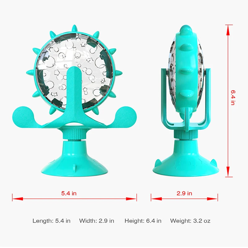 Rotating Treat Dispenser Toy - Slow Feeder for Cats