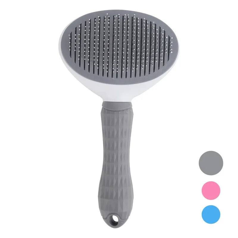 Pet Hair Removal Brush - Self-Cleaning Dog & Cat Grooming Comb