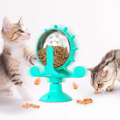 Rotating Treat Dispenser Toy - Slow Feeder for Cats