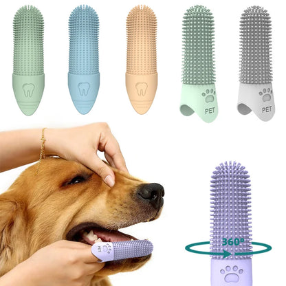 360° Soft Dog & Cat Toothbrush - Dental Care & Plaque Removal