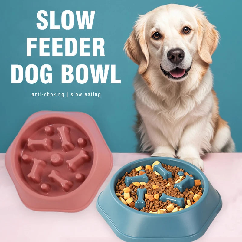 Slow Feeder Bowl - Anti-Choking Dog Bowl, Anti-Gulping Feeding Plate