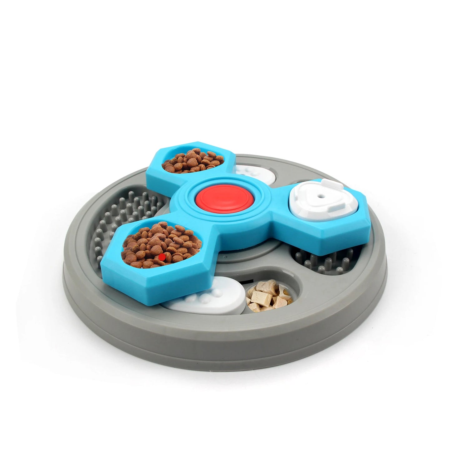 Dog Puzzle Slow Feeder & Licking Plate - Interactive IQ Toy