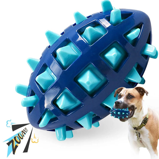 Durable Squeaky Rubber Chew Ball – Nearly Indestructible Toy for Aggressive Chewers