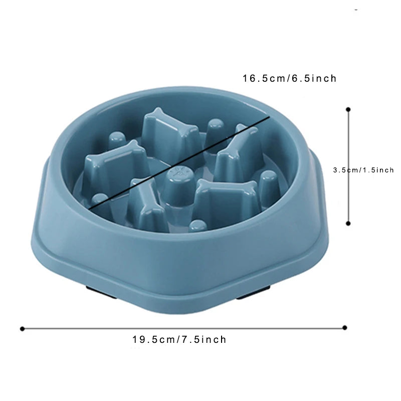 Slow Feeder Bowl - Anti-Choking Dog Bowl, Anti-Gulping Feeding Plate