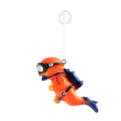 Floating Diver Aquarium Ornament - Submarine Diver Decoration for Stylish Fish Tanks