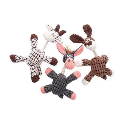 Interactive Donkey Plush Toy – Cotton Rope Toy for Dogs & Cats