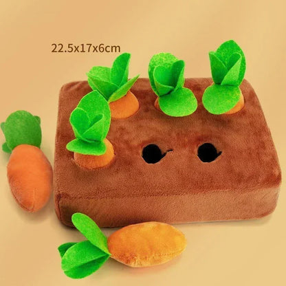 Interactive Carrot Plush Toy – Puzzle & Chew Dog Toy