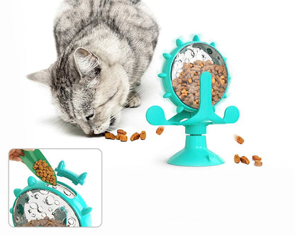 Rotating Treat Dispenser Toy - Slow Feeder for Cats