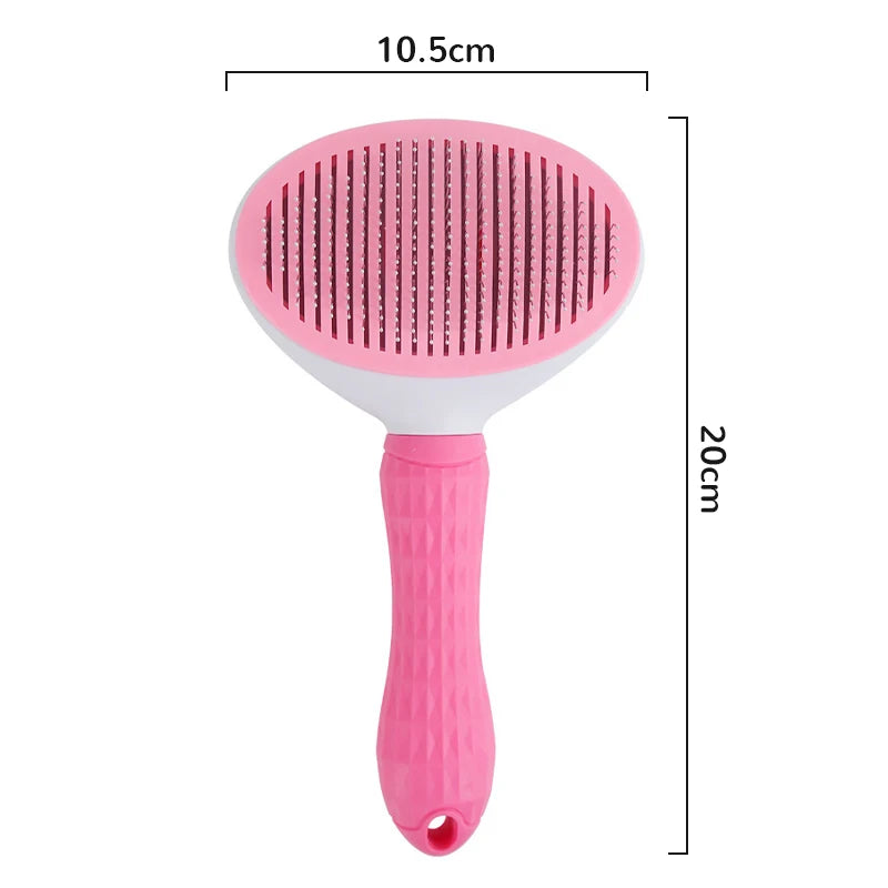 Pet Hair Removal Brush - Self-Cleaning Dog & Cat Grooming Comb