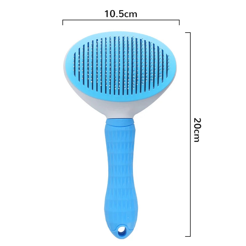 Pet Hair Removal Brush - Self-Cleaning Dog & Cat Grooming Comb