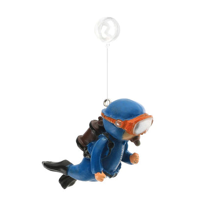 Floating Diver Aquarium Ornament - Submarine Diver Decoration for Stylish Fish Tanks