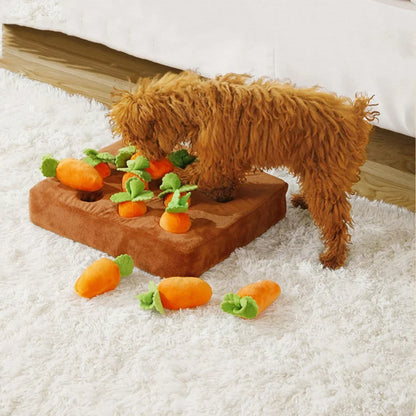 Interactive Carrot Plush Toy – Puzzle & Chew Dog Toy