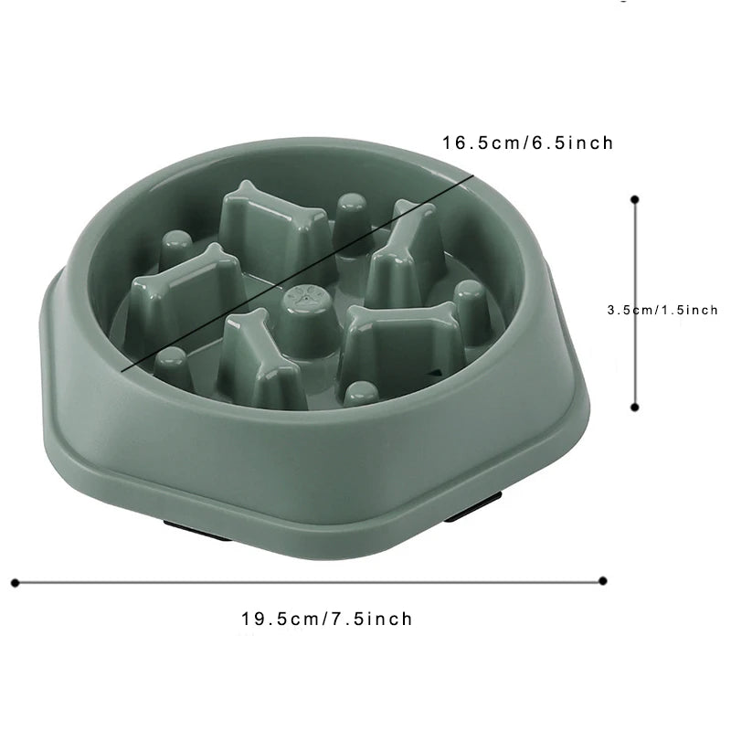 Slow Feeder Bowl - Anti-Choking Dog Bowl, Anti-Gulping Feeding Plate