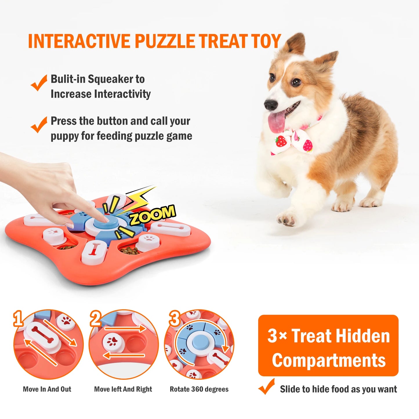 Interactive Dog Puzzle Toy - IQ Training & Treat Dispenser