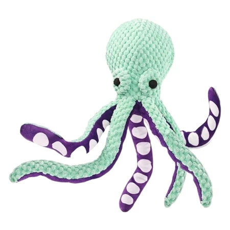 Interactive Plush Octopus Pet Toy – Bite-Resistant Dog & Cat Teeth Cleaning Chew Toy